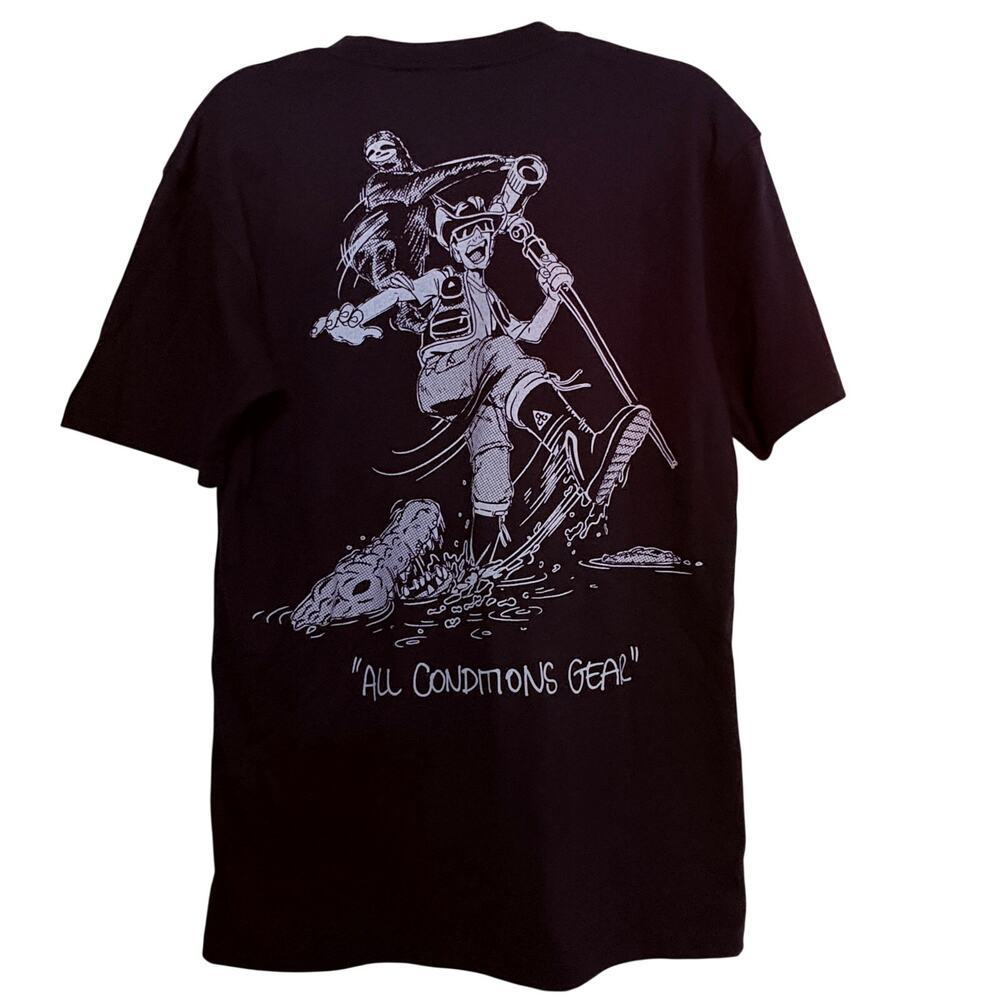 Nike ACG All Conditions Gear Embroidered Logo Black TShirt XS GORPCORE